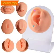 forevergo Características Faciais Humanas Modelo Perfuração Da Orelha De Silicone Para O Nariz Boca Grande A6Q6