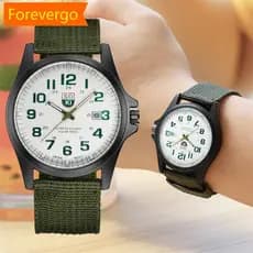 forevergo Nylon Band Homens Quartzo Relógios Esportivos Masculinos X2Z2