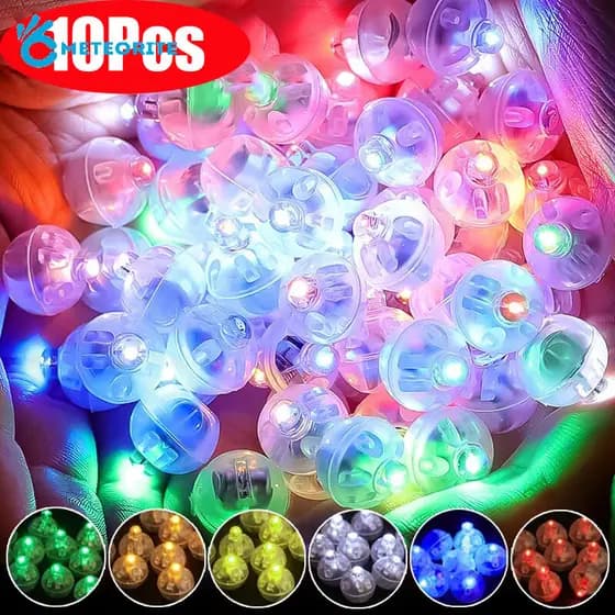 10 Pcs Botão LED A Bateria De Mini De Luz Colorida Piscando Festiva Romântica Atmosfera Pequena Lâmpada De Bola Redonda