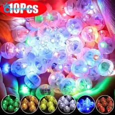 10 Pcs Botão LED A Bateria De Mini De Luz Colorida Piscando Festiva Romântica Atmosfera Pequena Lâmpada De Bola Redonda