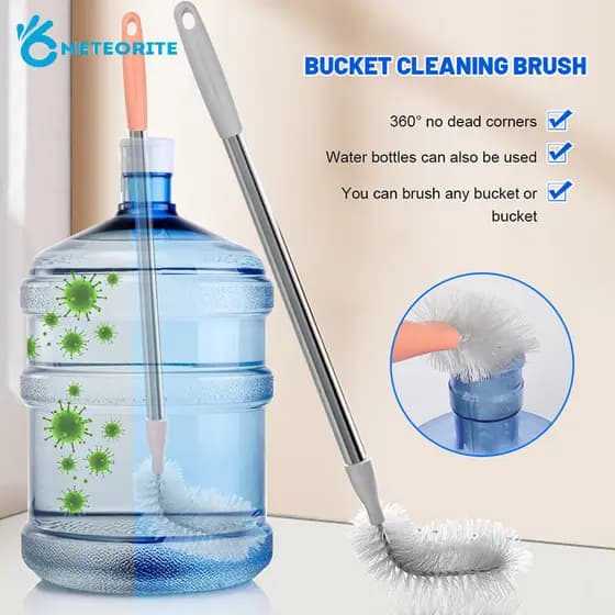 Escova De Balde De Água Com Cabo Longo Para Cotovelo De Descontaminação Altamente Eficaz-Escovas De Garrafa De Aço Inoxidável Pendurável Convenientes , Utensílios De Limpeza