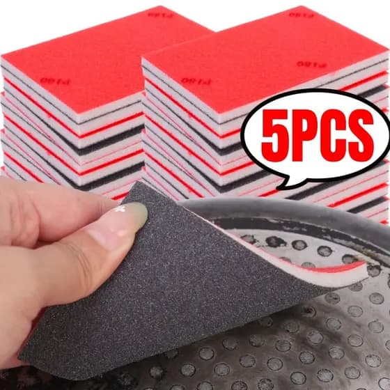 5 Pçs Lixa Esponja Almofada Lixar P180-P2500 Grão Flexível Para Polimento Espuma Macia Bloco De Areia Molhado Seco # Vol