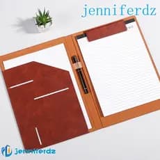 Pasta De Conferência AJENNIFER A4 , Pastas De Arquivo De Couro Para Prancheta Vintage Multifuncional , Blocos De Escrita