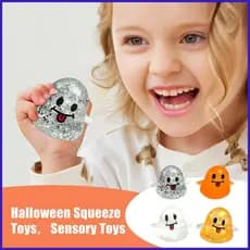 Squeeze Fidget Brinquedos 4 Peças Halloween Bonito Alívio Macio Engraçado Adultos Sensorial Para Escritório Em Casa coel