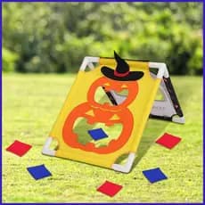 Saco De Feijão Jogar Abóbora Interativa Portátil Dos Desenhos Animados Jogos De Quintal Halloween Crianças Cornhole Plac
