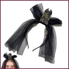 Halloween Headbands Para Mulheres Gótico Festa Lápide Bandana Com Véu Horror Traje De Acessórios keabr