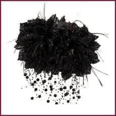 Garra De Cabelo Chiffon Grânulo Floral Borla Bun Updo Suportes Grampo Grosso Para Festa Data Mulheres Meninas Casa Local