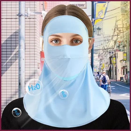 Bandana De Proteção UV Facial Cobre Resfriamento Solar Capa De Cabeça Completa À Prova De Vento Respirável keabr