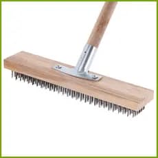 Vassoura De Arame De 30cm Aço Reutilizável Raspadinha Com Soquete De Cabo lrnbr