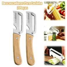 Descascadores Para Cozinha 2 Peças Fatiador Multifuncional Descascador De Alimentos Com Abridor De Garrafas Cozinhar Diá
