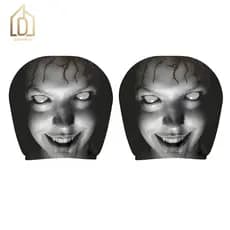 Capa De Encosto De Cabeça Para Carro Com Design De Terror  Decorações de Halloween Elástica Respirável Sedan