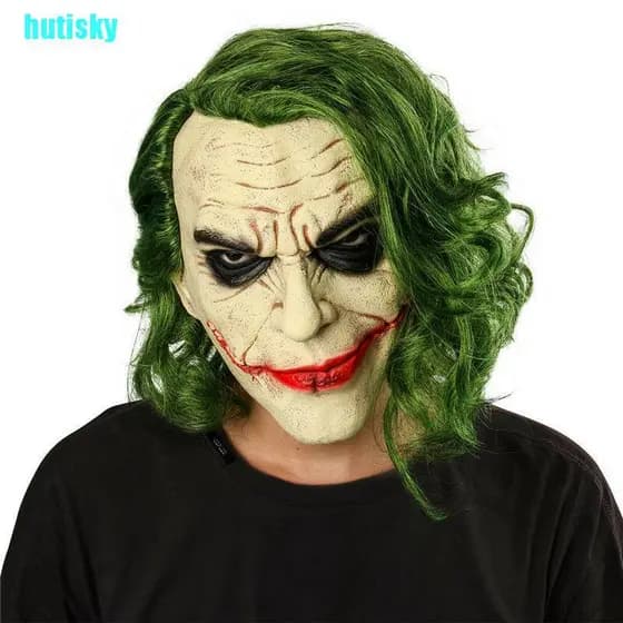 Hutisky Máscara Coringa Para Halloween / Cosplay / Máscara Assustador / Palhaço Verde Zsz