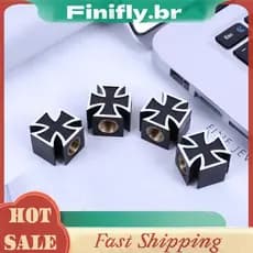 4pcs Tampas De Válvula De Roda De Pneu Cobre Universais Para Carro Caminhão Bicicleta Motocicleta Reino Unido