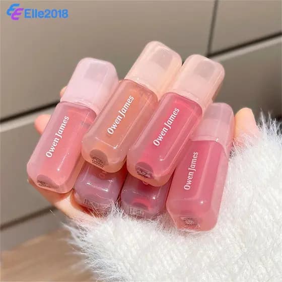 Batom e Gloss Labial OWENJAMES Lip Glaze para Festa Estudantil - Lábios Hidratados, Gloss Labial Espelhado,