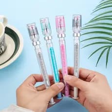 12pcs Material Escolar Novo Estilo de Suprimentos Seringa Criativa Caneta Gel Simulação Eliminar Vírus Injeção de Seringa Forma de Seringa Caneta Preta Assinatura Caneta Vacina