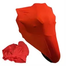 Vermelho M Universal Capa De Motocicleta Estiramento Protetor De Moto Interior À Prova De Poeira Sol Anti-UV