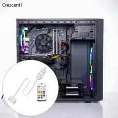 Crescent1 PC Case Gerenciador Iluminação Colorida Botão Controle Manual Compatibilidade Do Dispositivo ARGB 5V 3Pi
