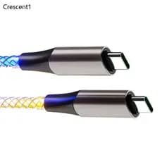 Crescent1 TPE Tecidos Tipo C Para 60W Gradientes Carregamento Rápido Efeitos Luz Conectores Liga Zinco