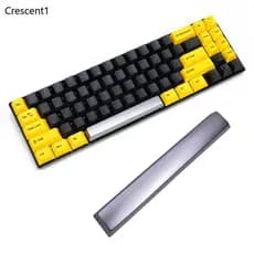 Crescent1 Liga Zinco Barra Espaço Keycap Ouro Prata Acabamento Durabilidade Metal Keycaps