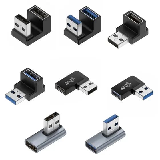 USB 3.0 Para Fêmea Adaptador Conector Cabeçalho 90 Graus Baixo