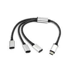 USB C Para 3 Fêmea Divisor Conversor Vários Hubs Hub Carregador Adaptador Divisão Energia 11 8