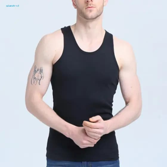 Colete Esportivo Masculino Sem Mangas Respirável Plus Size Regata Masculina Para Exercícios