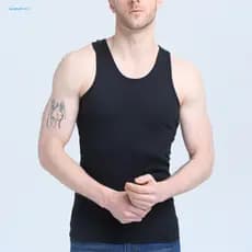 Colete Esportivo Masculino Sem Mangas Respirável Plus Size Regata Masculina Para Exercícios