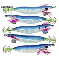 Isca De Pesca Luminosa De 5 Peças , Design De Camarão Biônico Com Gancho De Guarda-Chuva , Equipamento Marítima Durável