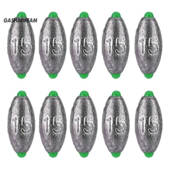 10 Peças Acessórios De Equipamento De Peixe Chumbada De Peso De Chumbo Para Pesca Ao Ar Livre Em Água Do Mar