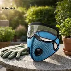 Protetor De Proteção Facial Máscara De Jardinagem Protetora Ajustável Para Tarefas De Oficina Prevenção De Poeira E Resp