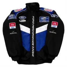 F1 Fato de corrida Ford Fleet Stand-Up Colarinho Bordado Americano Retro Fato de motocicleta Jacket Casaco de Algodão