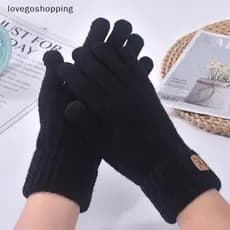[lovego] 1 Par Luvas Quentes Outono Inverno Para Homens À Prova De Frio Ciclismo Dedo Cheio Tela Sensível Ao Toque Prese