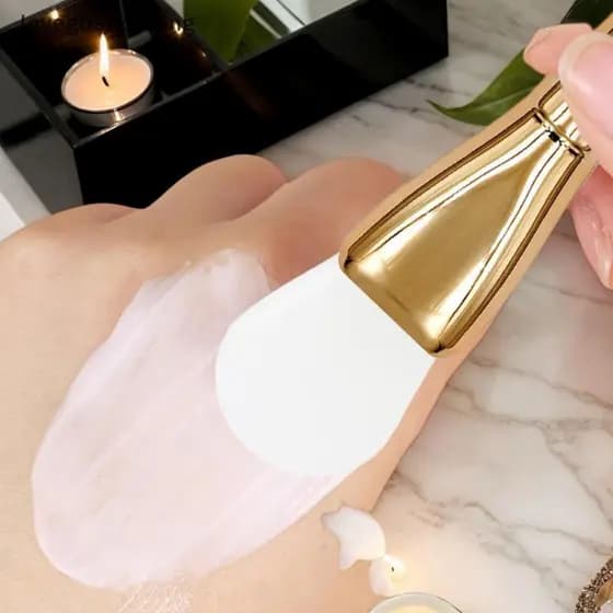 [lovego] 1 Pcs Máscara De Silicone Escova Mancha De Duas Cabeças Lama De Limpeza Facial Ferramenta Especial De Beleza Pa