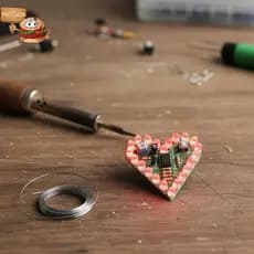Sol DIY Kit De Lâmpada Respiração Em Forma De Coração Eletrônico Luz LED 4V 6V Placa Circuito Prática Solda Para Fabrica