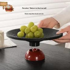 sun Minimalista Pedestal Bandeja De Exibição De Frutas Texturizado Antiderrapante Base Estável Design Elegante Para Casa