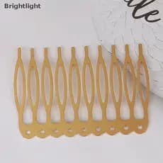[Brightlight] 10 Unidades 5/10 Dentes De Metal Pente De Cabelo Em Formato De Garra Grampos DIY Suprimentos Para [BR]
