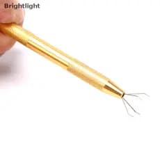 [Brightlight] Pinça De Aço Inoxidável Ouro Jóias Ferramentas De Gema De Contas [BR]