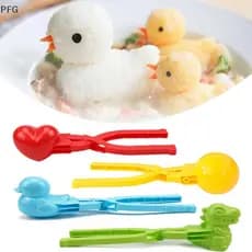 PFG Bonito Pato Em Forma De Arroz Molde Fabricante Clipe Crianças Ao Ar Livre Plástico DIY Bola De Neve Sushi Com Alça FG