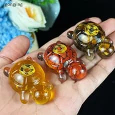 gongjing Dinheiro Tartaruga Estátua Riqueza-Atraindo Feng Shui Boa Lu Charme Resina De Cristal Decorativo Ornamento Deco