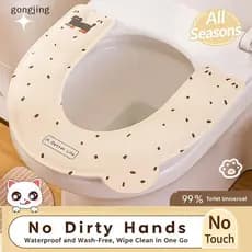 gongjing Padrão Universal Capa De Assento Do Vaso Sanitário Portátil Em Forma De U Tecido Lavável Macio Para Higiene Ban