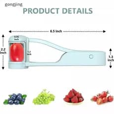 gongjing Cortador De Frutas Tipo Imprensa Afiada Aço Inoxidável Uva Cereja Morango Tomate Salada Quarto Corte Para Cozin
