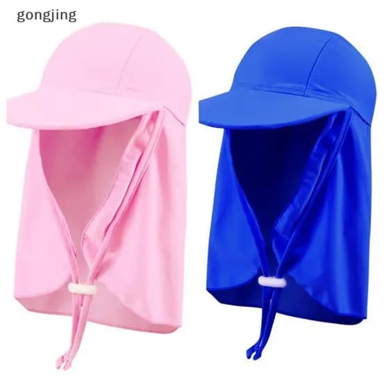 gongjing Chapéu Multicolorido Respirável De Nylon Para Crianças Anti-UV Com Aba Grande Proteção Solar BR