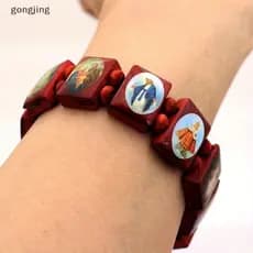 Pulseira De Rosário De Madeira gongjing-Stiers De Ícone Religioso Elegante , Acabamento Em Óleo Por Gotejamento , Joias