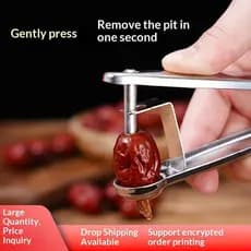 gongjing 1PC Cereja Pitter Ferramenta 304 Aço Inoxidável O Live Ameixa Pedra Removedor Para Fazer Suco De BR