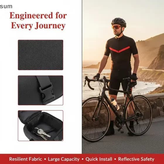[sum] Bolsa De Bicicleta De Nylon À Prova D'água , Assento De Armazenamento De Mountain Bike , Ferramentas Traseira , Ac