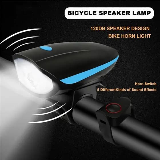 [sum] Luz De Bicicleta Multimodo Com Buzina Recarregável À Prova D'água Noturna Para Lanterna De Mountain Bike BR