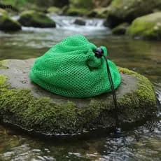 [sum] Rede De Pesca De Malha Criptografada Respirável Bolsa Durável Nylon Qui Dry De Armazenamento De Peixes Vivos Para