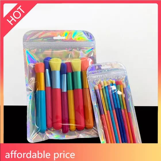 LA2M-50pcs Engrossar Sacos Ziplock Reutilizáveis Opp Cor Bolsa De Plástico Para Exibição De Jóias Saco De Armazenamento 