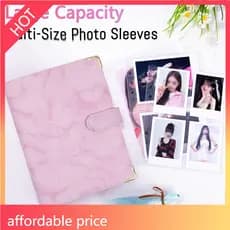 Pasta De Cartão Fotográfico LA2M-A5 Com 25 Páginas De 4 Bolsos , Álbum Coletor Fichário A5 De 6 Anéis 200 Compartimentos
