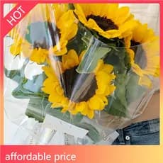 LA2M-1 PC/2 Pcs Rolo De Celofane Transparente Cesta De Buquê De Flores Embalagem Artesanal Papel De Embrulho